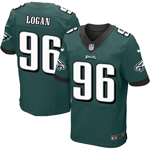 Men's Elite Bennie Logan Nike Jersey Midnight Green Home - #96 NFL Philadelphia Eagles